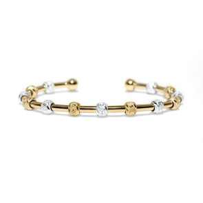 Golf Goddess Stroke Counter Bracelet - Two Tone Gold and Silver